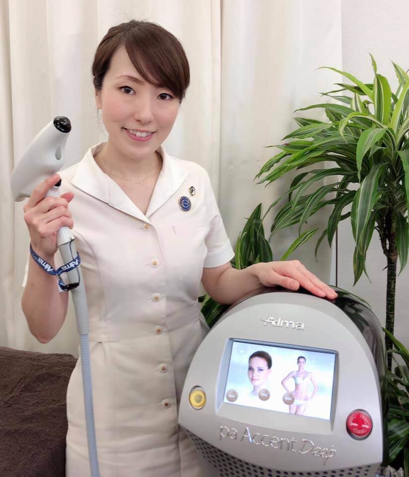 CIDESCO国際ライセンスを持つソワンジュスタッフの立野恵梨